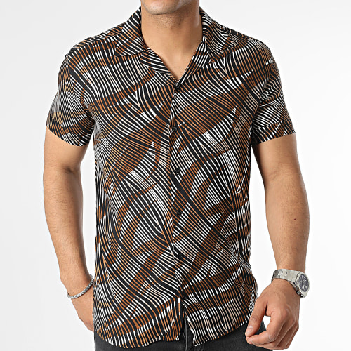 Chemise Manches Courtes Marron
