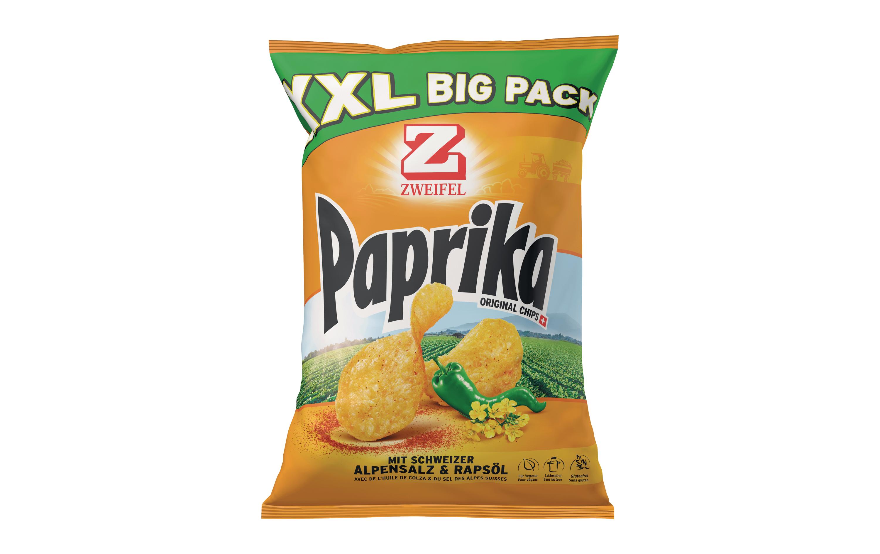 Chips Original Paprika Big Pack XXL 380 gKartoffel Chips mit rauchig-würzigem Geschmack