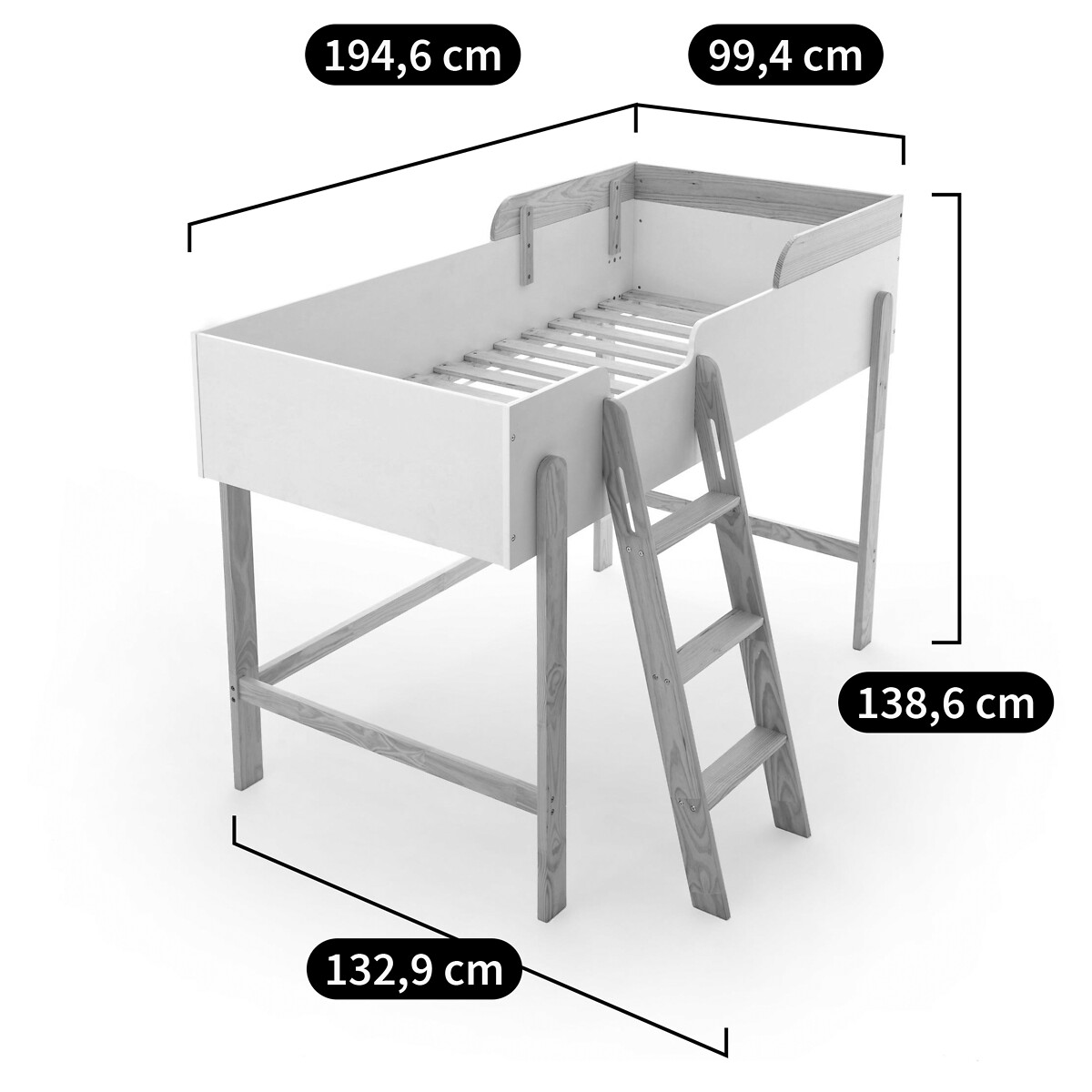 LA REDOUTE INTERIEURS<br>Cama semi-alta, Arturo