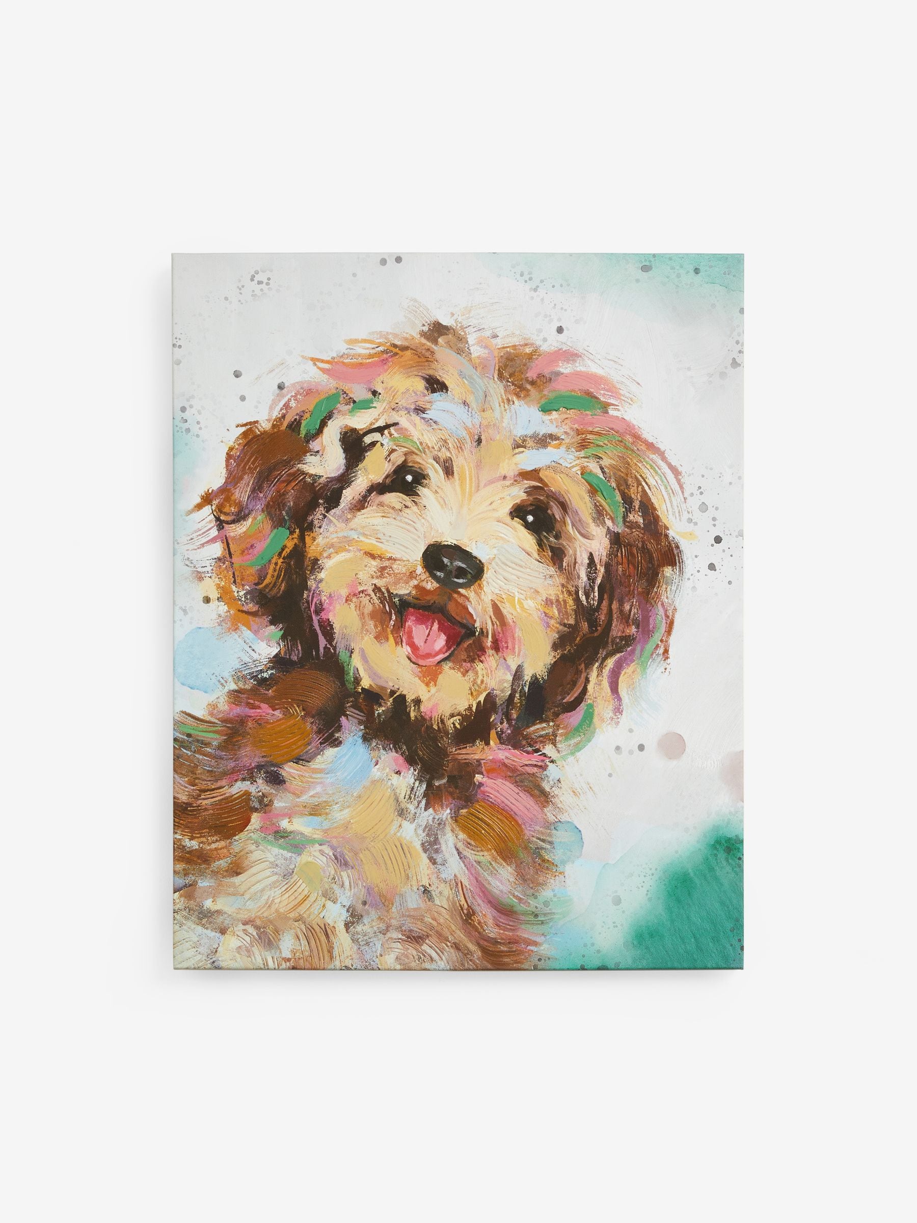 Kleine Charlie Cockapoo canvas wanddecoratie