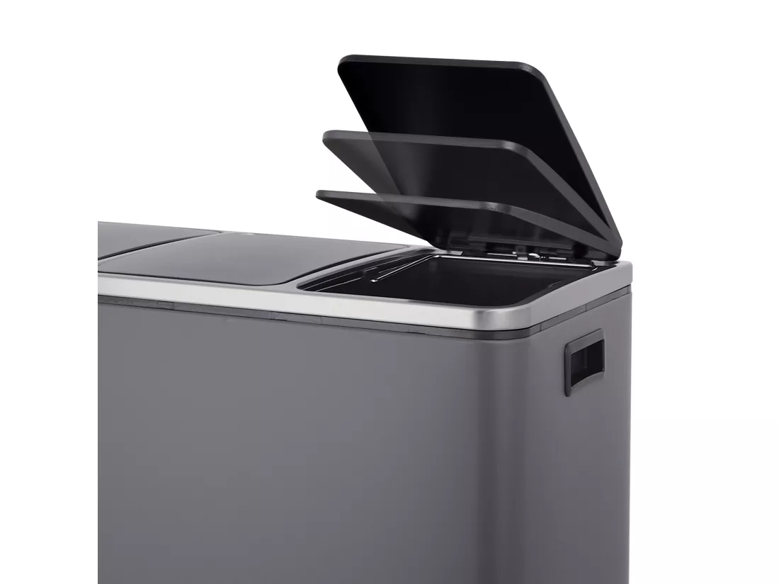 Poubelle à pédale 54L en inox