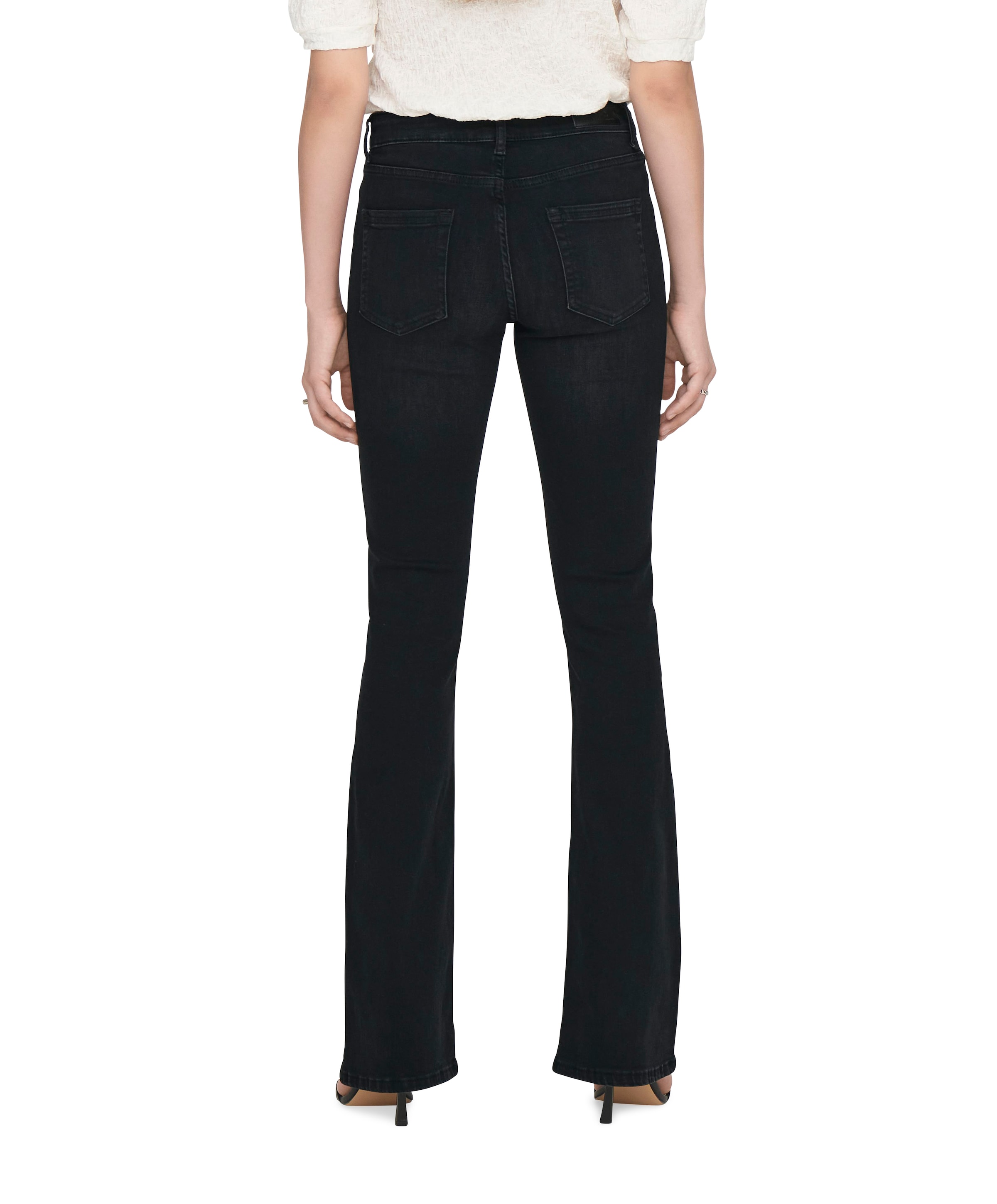 Only ONLBLUSH MID FLARED DNM zwart