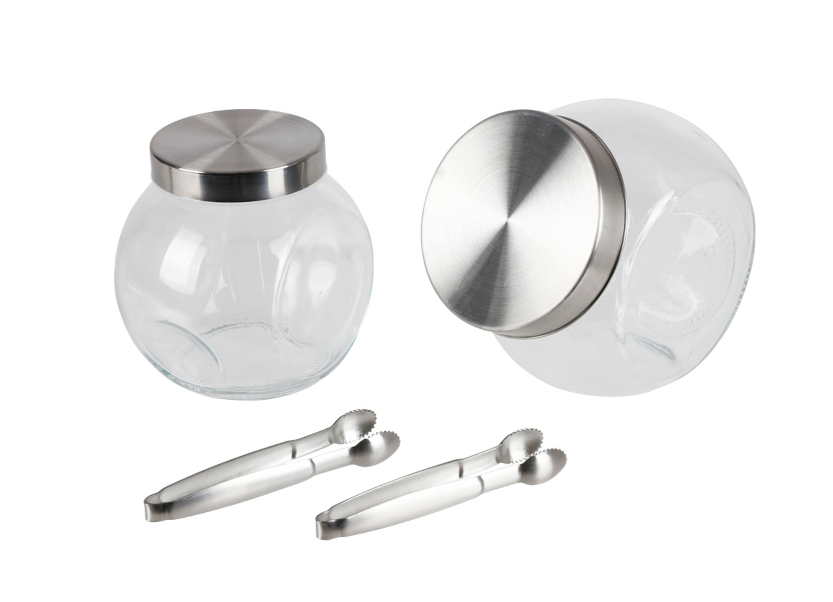 Candybar 4er-Set 470ml und 650ml Glas mit 2 Zangen