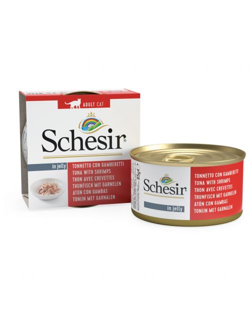 Schesir Kat Blik Gelei Vis 85 g - Kattenvoer