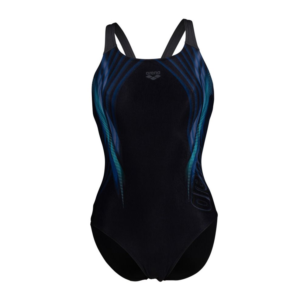 Arena UNDERWATER - Maillot de bain 1 pièce Femme black multi/black/grey blu