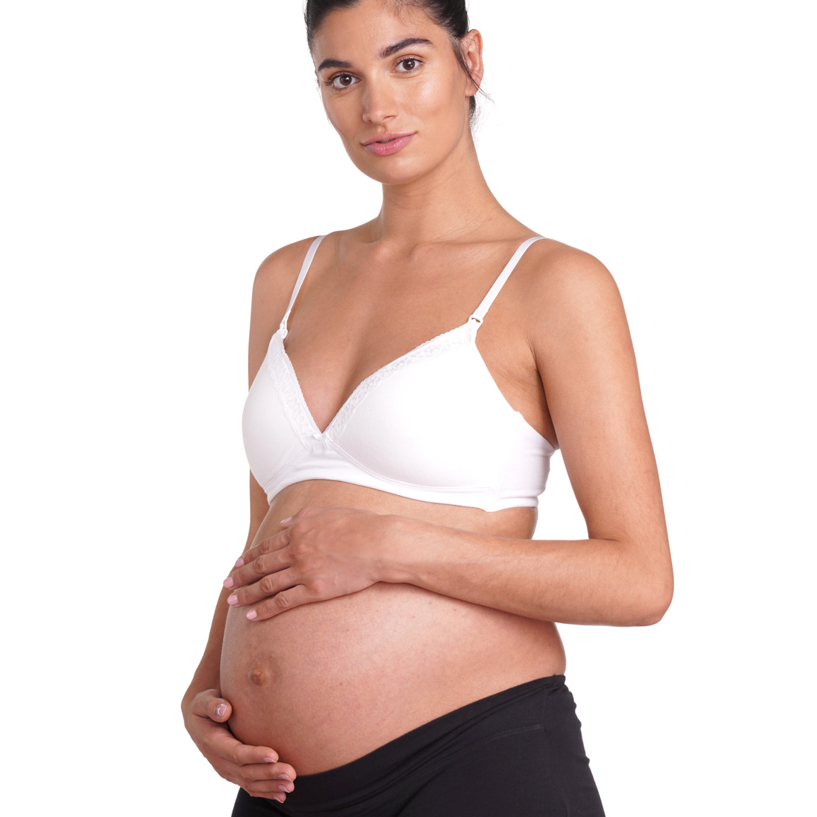 Gina Mama 2 Damen Still-BHs aus Bio-Baumwolle weiss / schwarz
