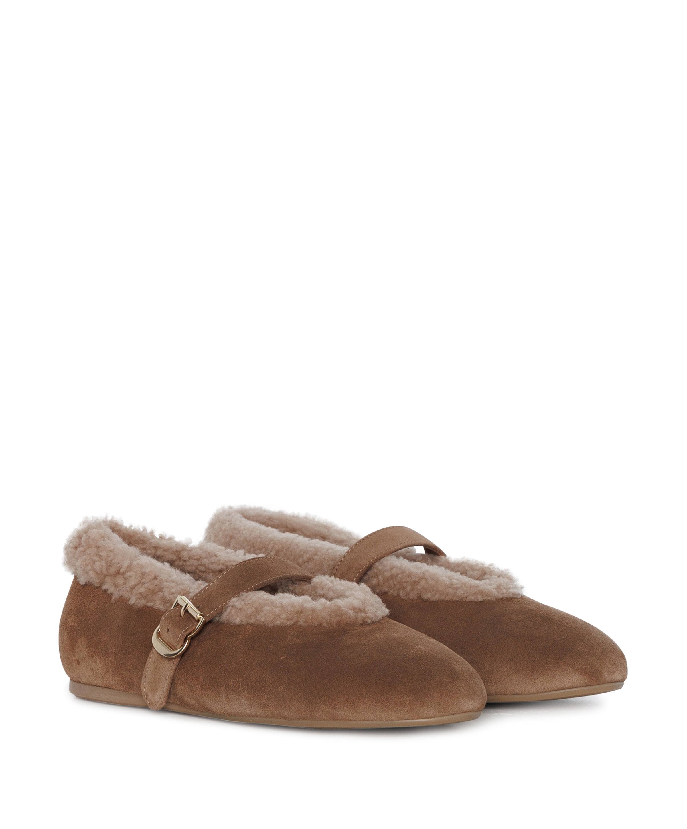 Toral dames ballerina's bruin