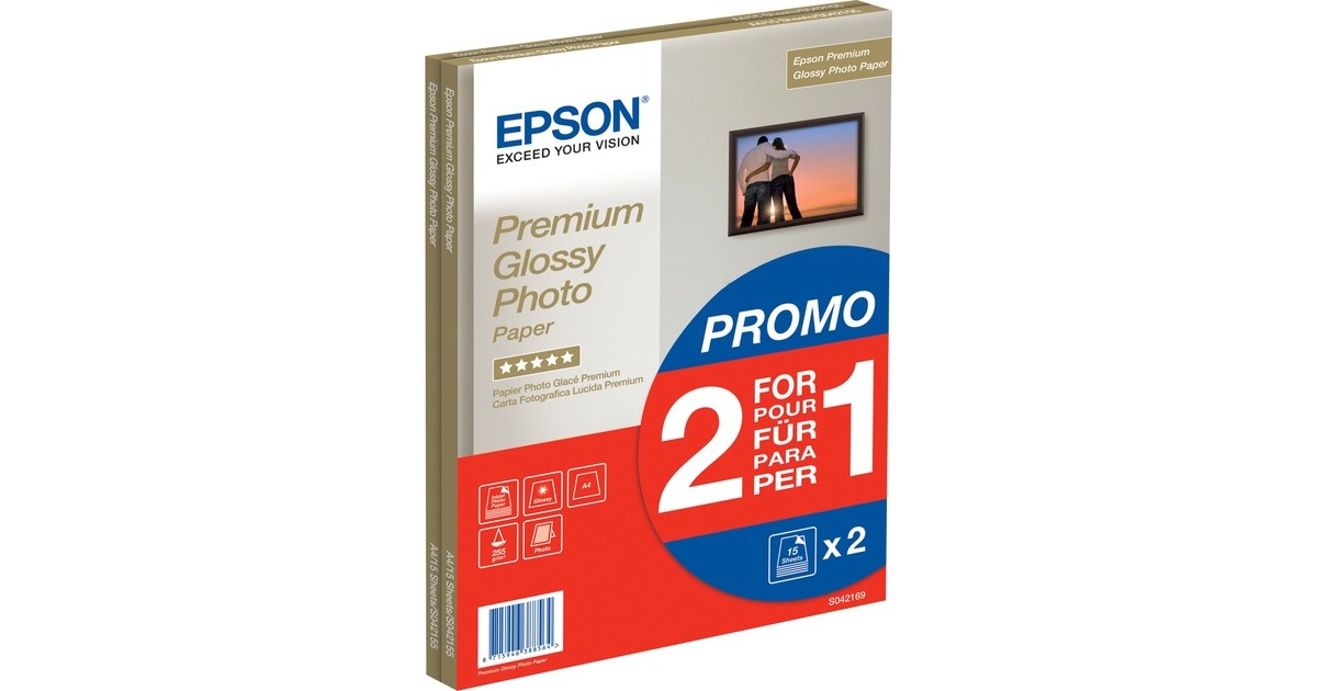 EpsonPremium Glossy Photo Paper S042169 fotopapier  (C13S042169, Duo Pack, Retail)