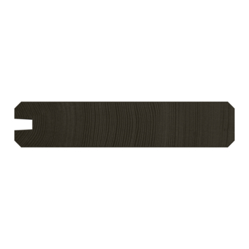 Afdekprofielplank grenenhout antraciet ca. 2,8 x 14,5 cm, lengte ca. 180 cm