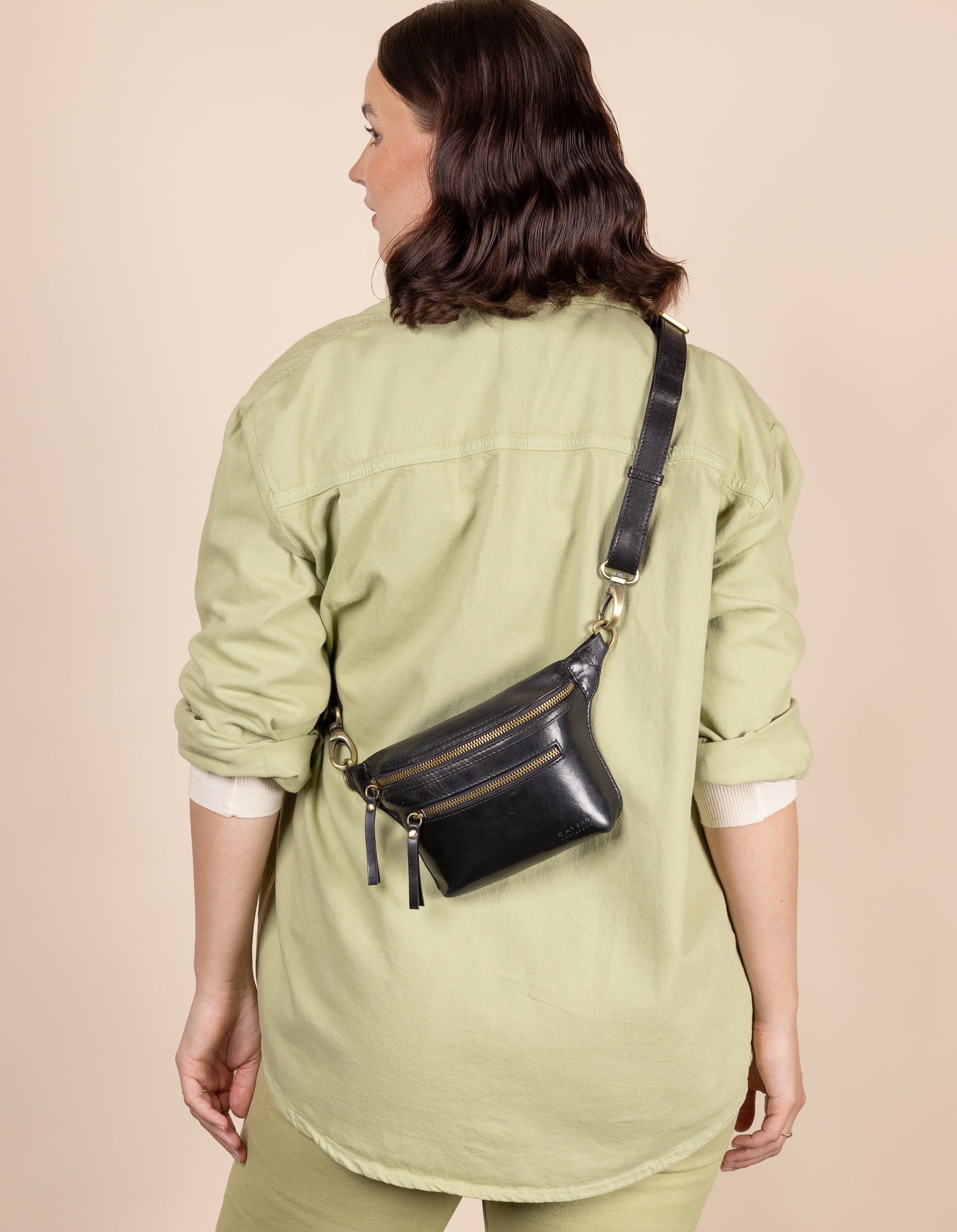 Bum Bag Strap - Black Stromboli Leather