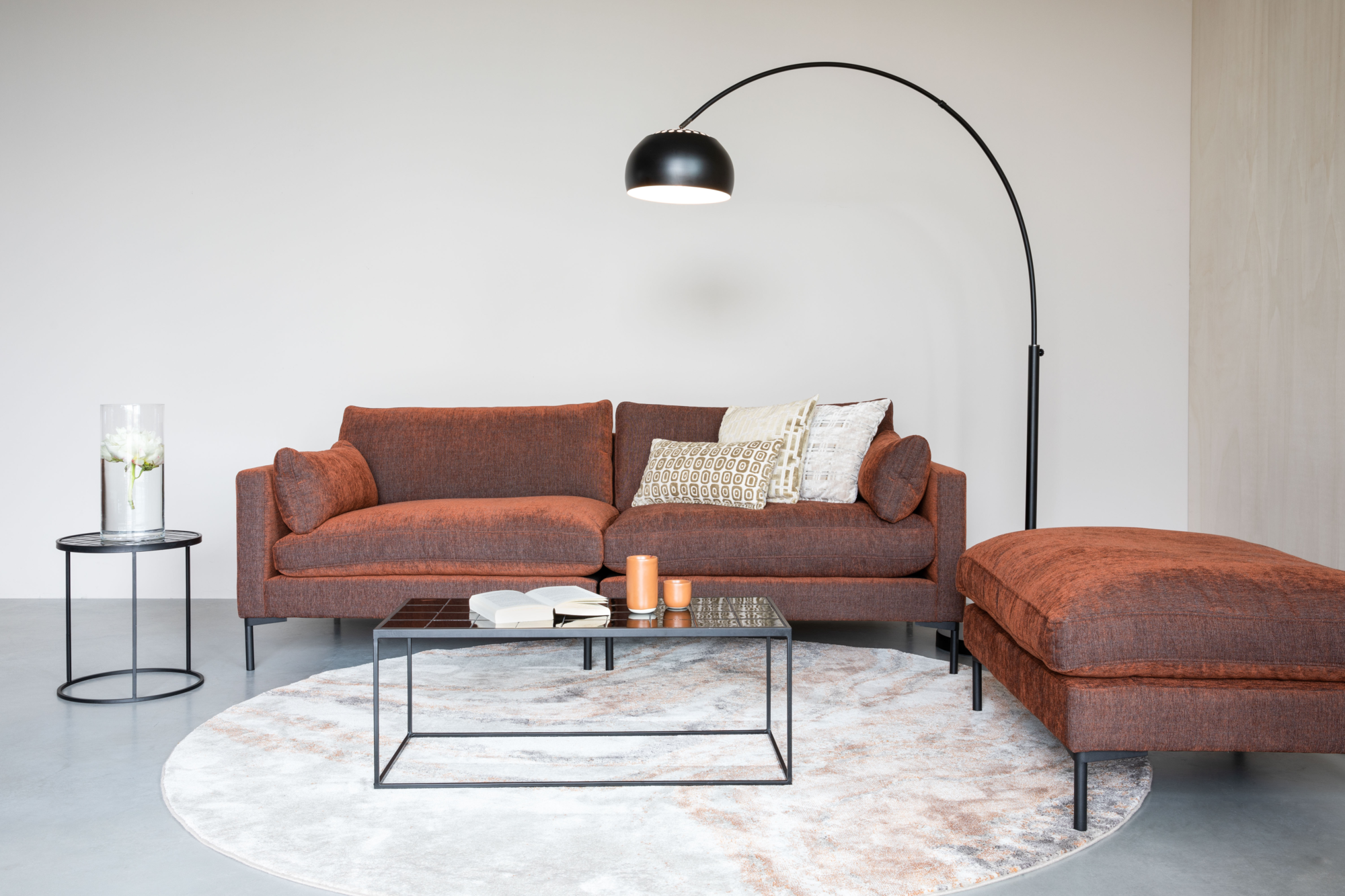 Vloerlamp Metal Bow Koper