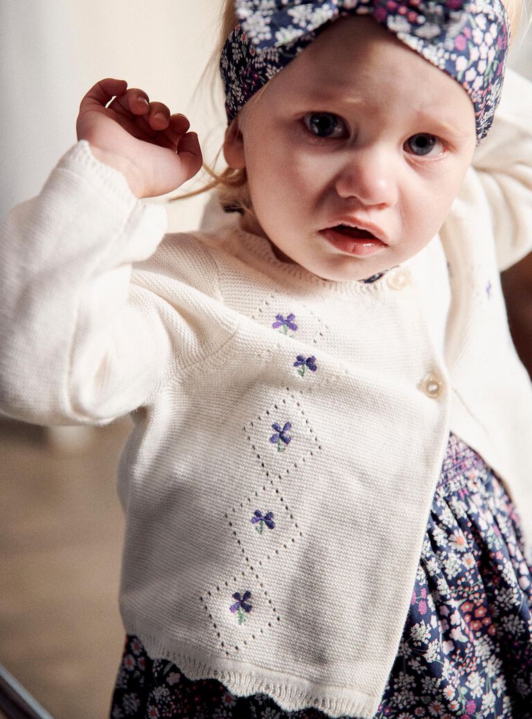 Gilet ivoire en tricot