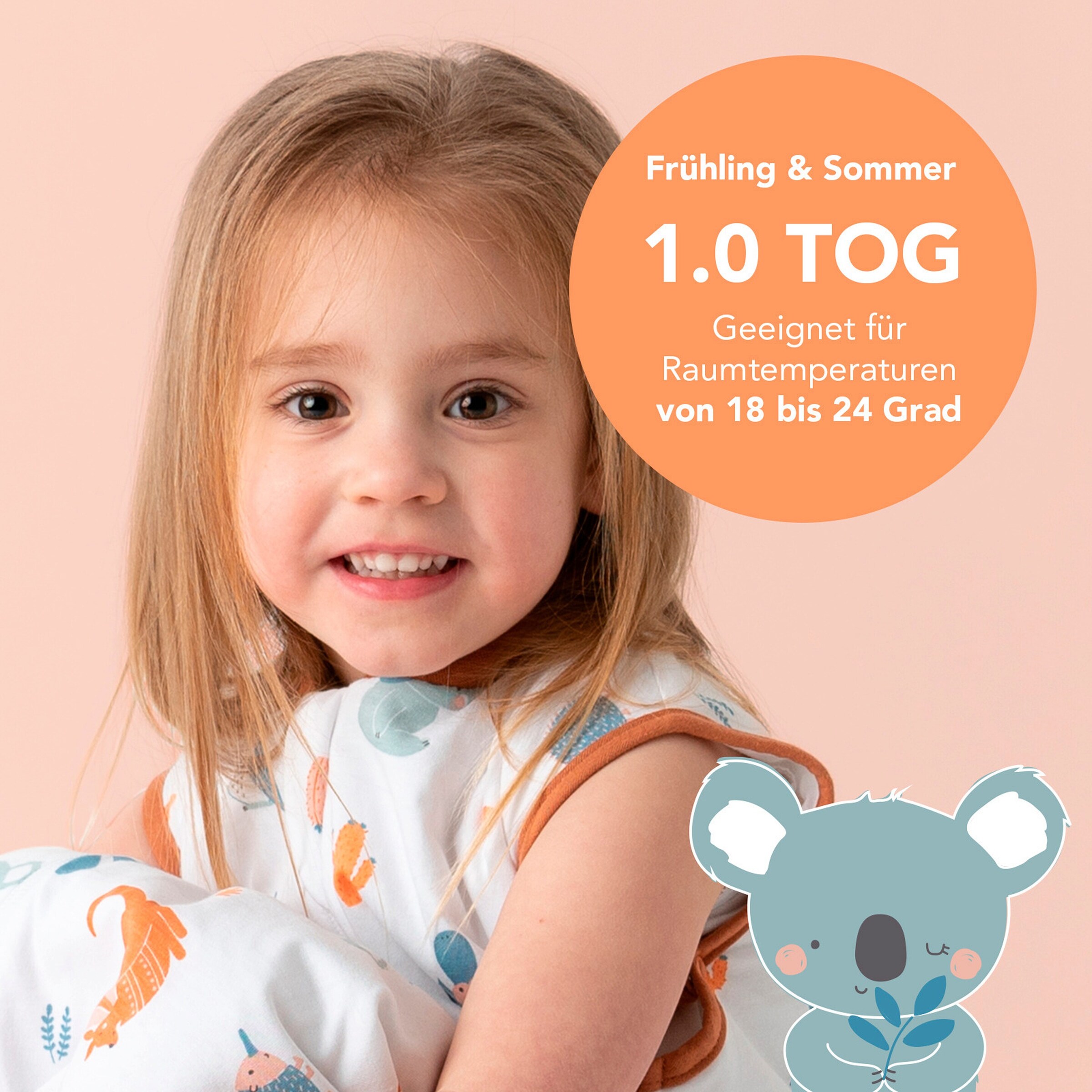 schlummersack Schlafsack ohne Füßen 1.0 Tog Känguru