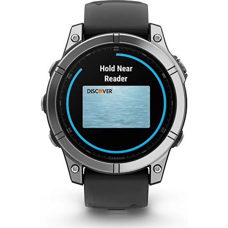 Garmin Fenix E smartwatch - sort/sølv