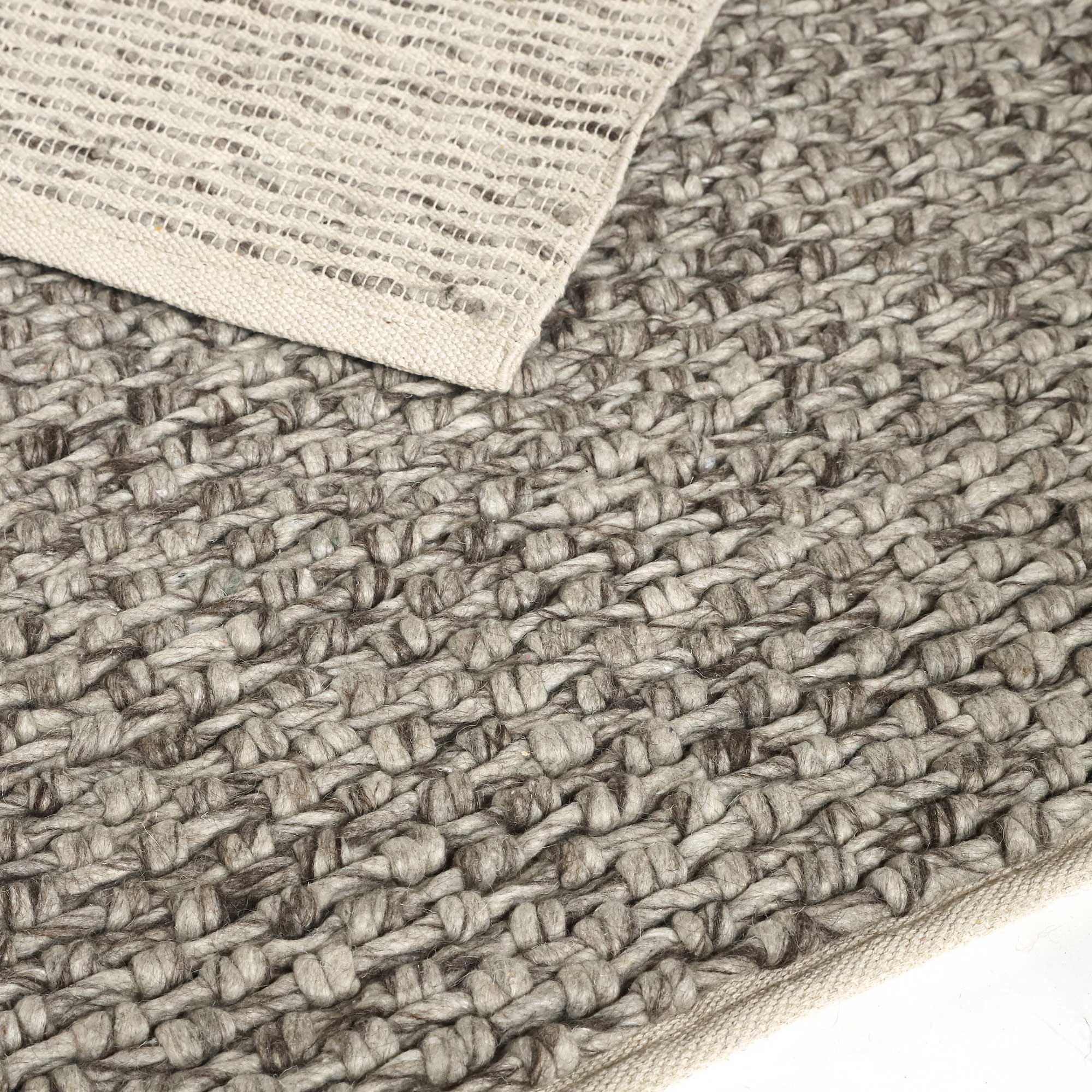 Woll-Teppich 'Abraxas', grau, B 200 cm, L 140 cm von fischer's lagerhaus