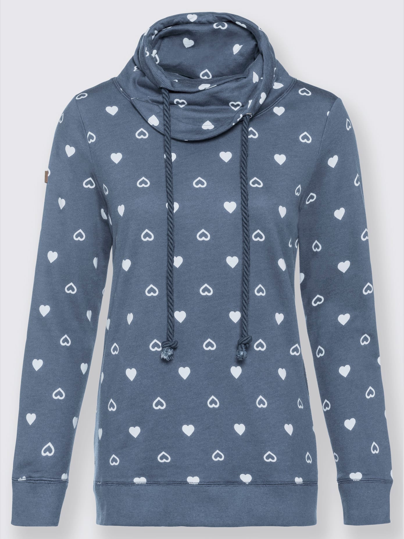 Sweatshirt féminin motif petit coeur