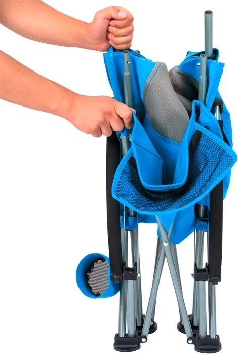KingCamp High Beach Chair Faltstuhl mit hoher Lehne und Liegestuhl-Komfort royal blue