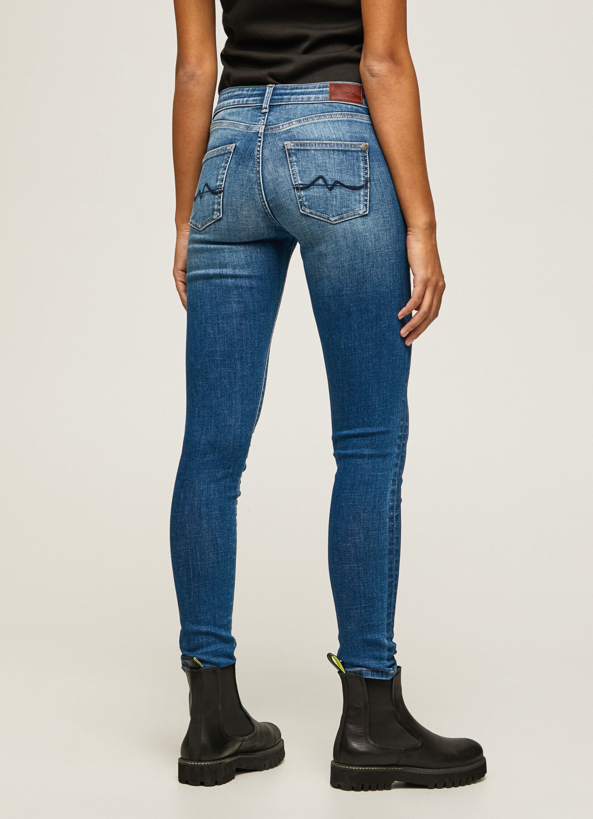 Calça jeans skinny pixie de comprimento médio - jeans