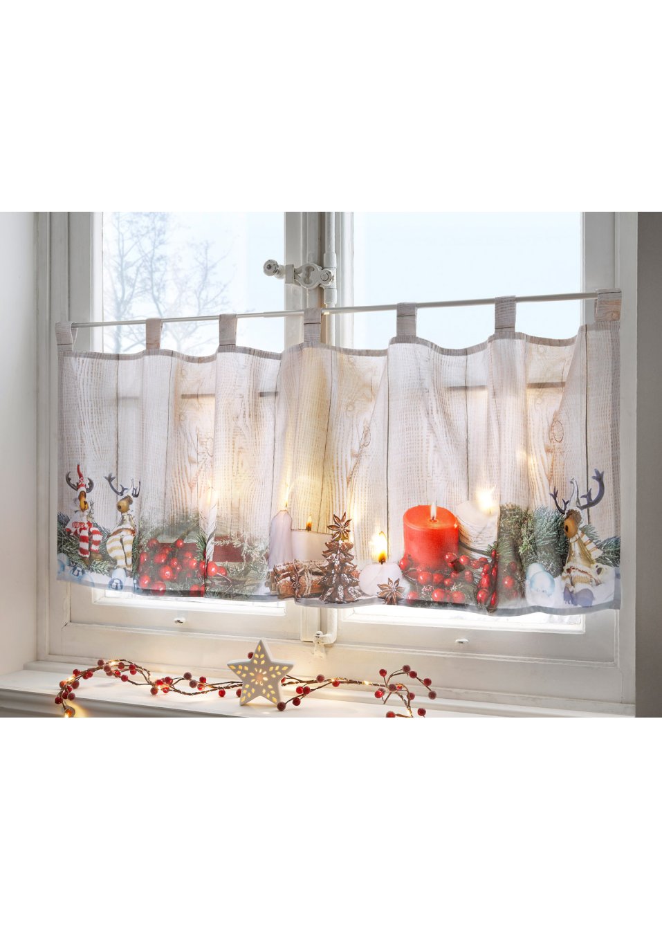 Brise-bise à LED imprimé Noël