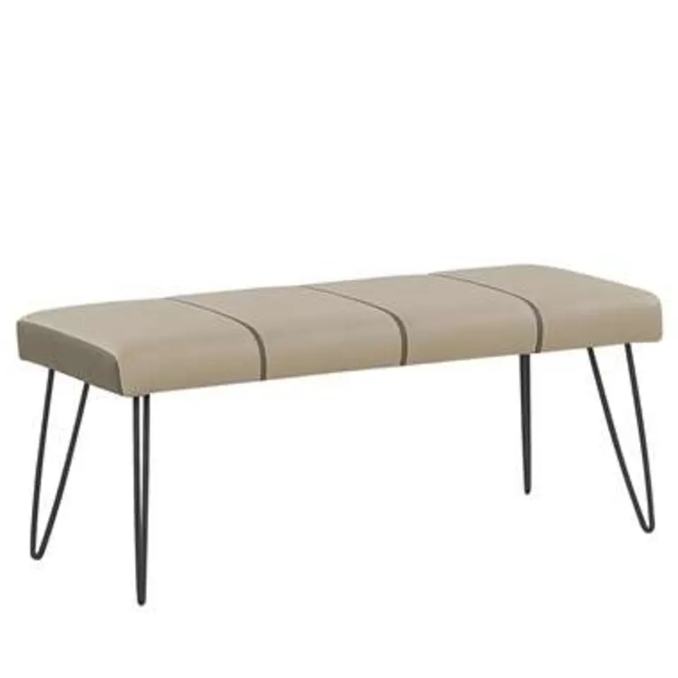 BETIN - Hocker - Beige - Kunstleer