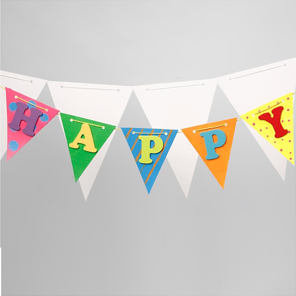 Flag - H 20 CM - B 14,5 CM - 300 G - Hvid - 10 Stk