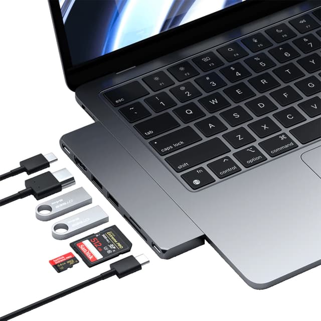 Satechi USB-C Pro Slim USB-hub (grå)