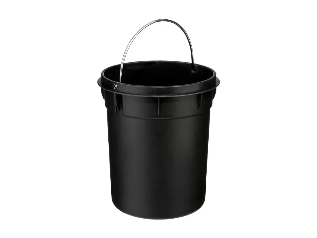 Poubelle de salle de bain en métal Noir 3 L