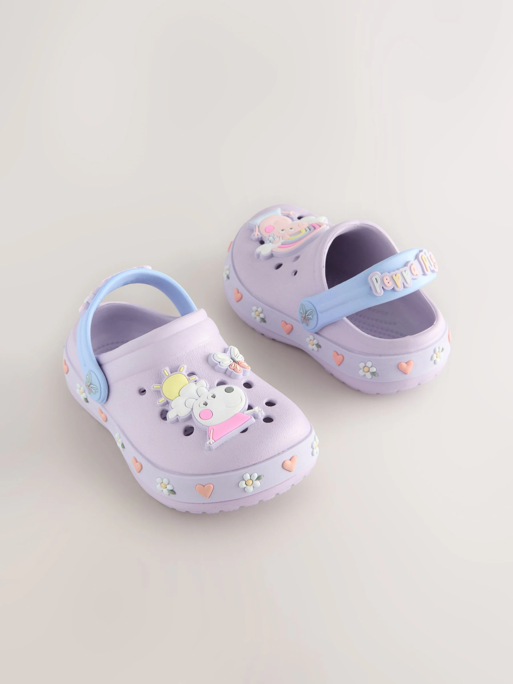 Lila-paars - Klompen met Peppa Pig details