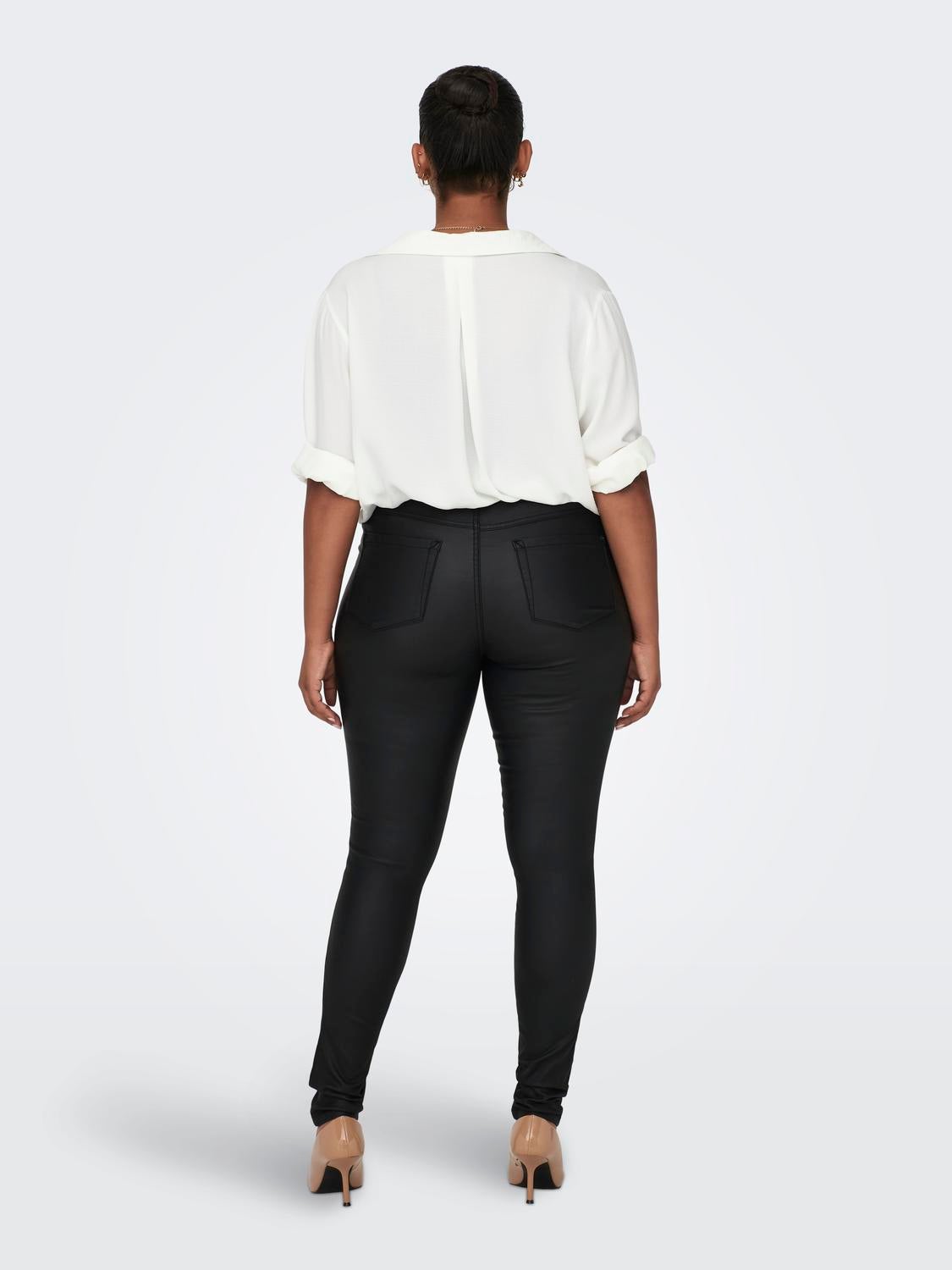 CARPUNK Mittlere Taille Skinny Fit Jeans Black