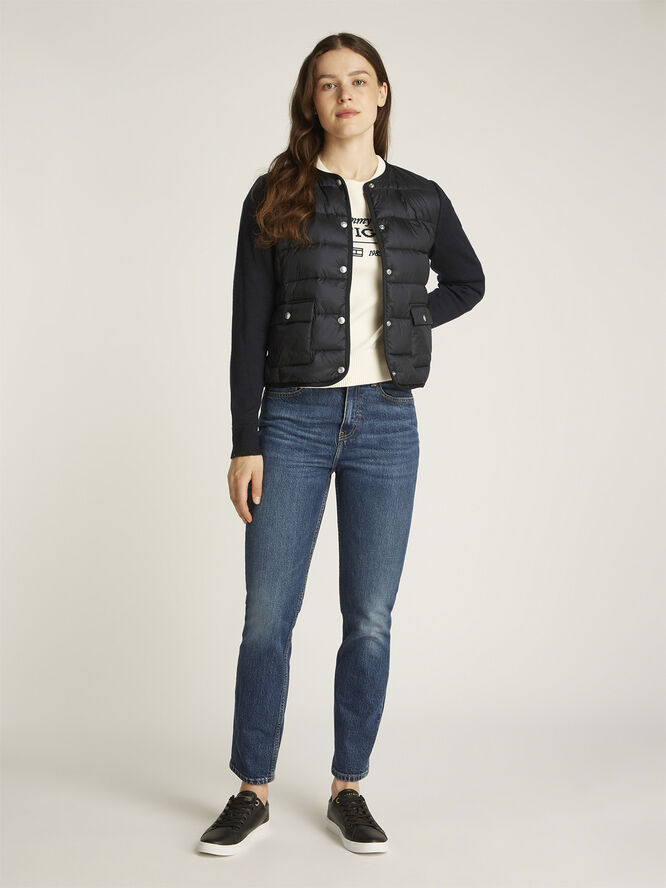 Tommy Hilfiger UL DOWN KNIT MIX JKT Black