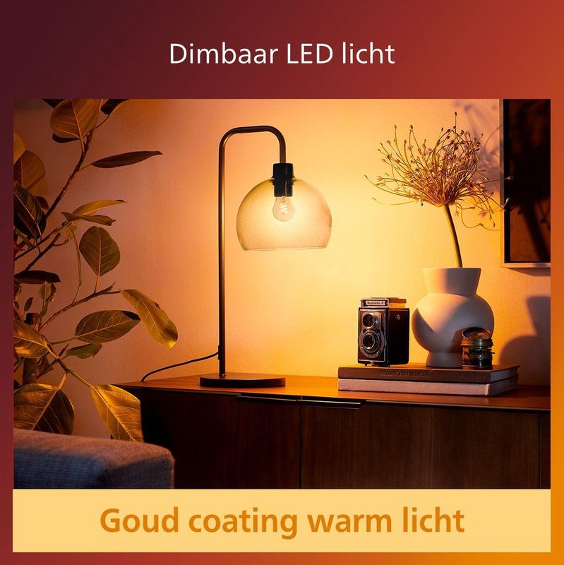Philips LED Kogellamp Spiraal Goud - 25 W - E14 - Dimbaar extra warmwit licht