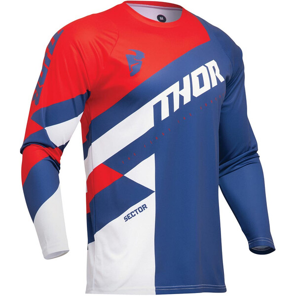 Thor Motocross - Maillot Sector Checker Navy / Rouge / Blanc