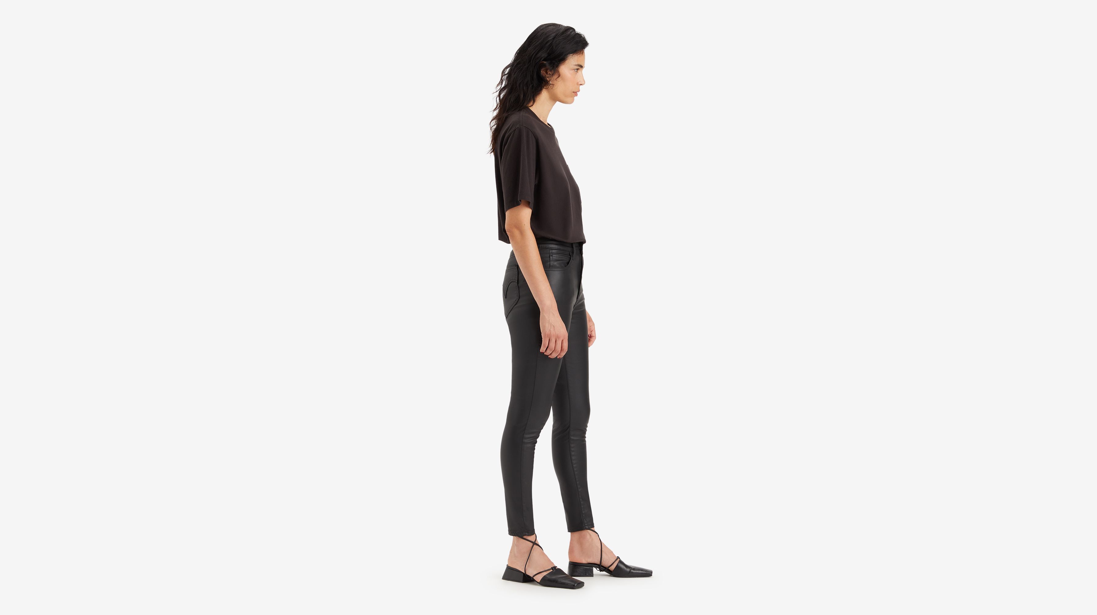 Jean taille haute skinny rétro - Shine Like A Diamond - Noir