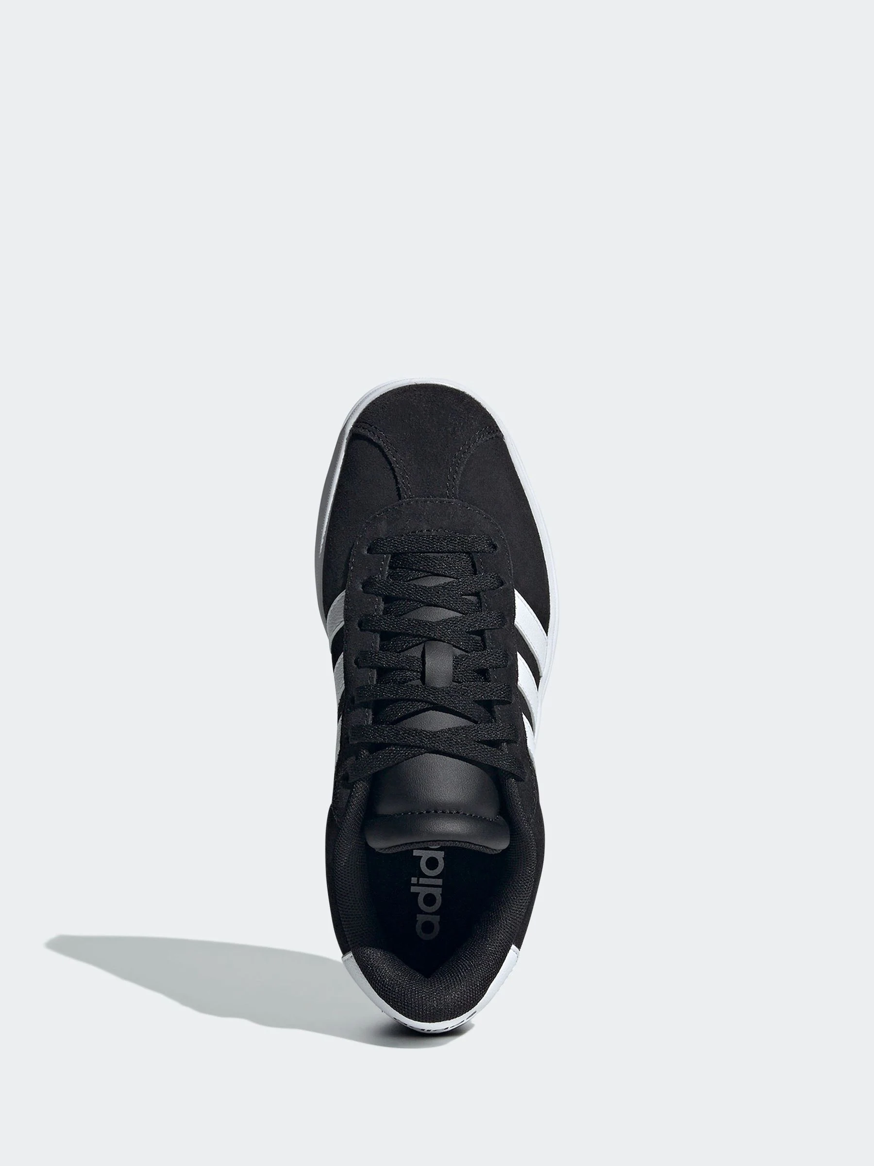 Zwart/wit - adidas VL Court Bold Lace Junior Trainers