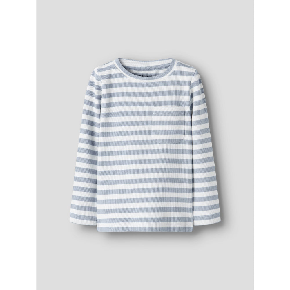 Køb Name It Blue Fog Cloud Dancer Nmmdekab Slim Ls Top