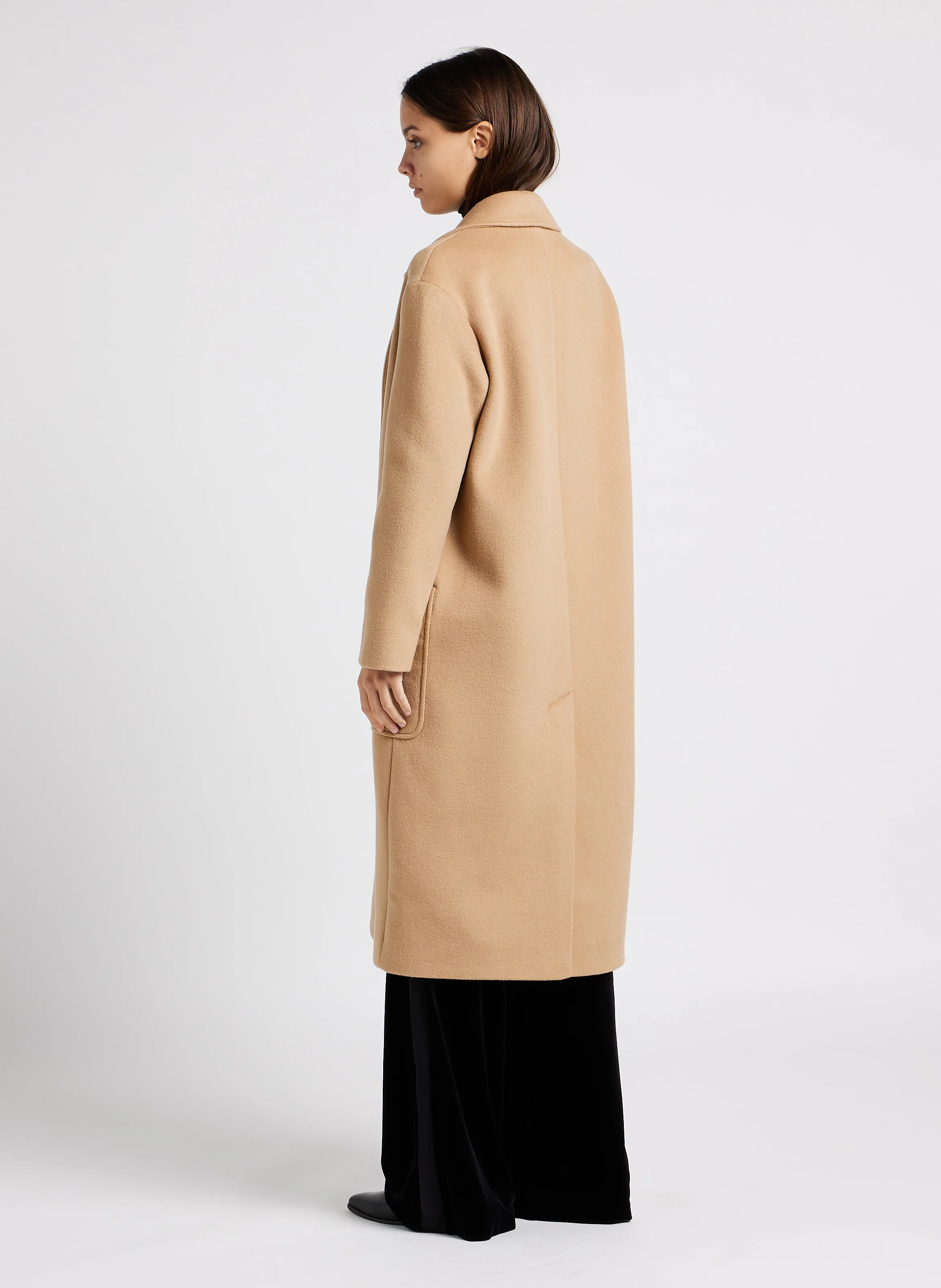 ELEMENTO - Manteau droit à col tailleur | Beige