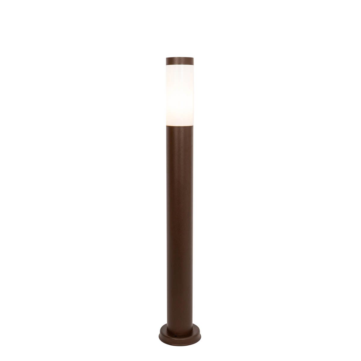 Buitenlamp paal roestbruin met opaal 80 cm IP44 - Rox