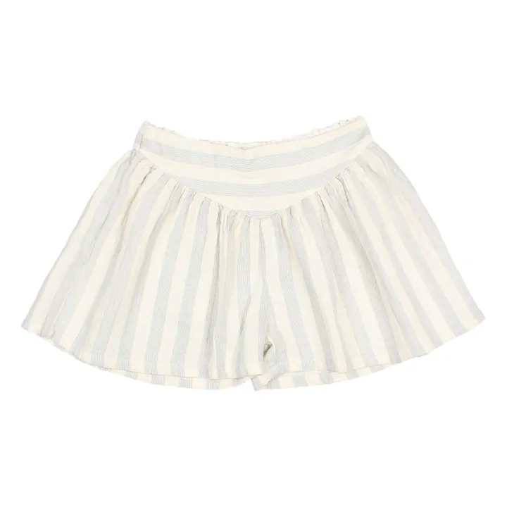 Búho Short Rayé Mousseline | Gris galet