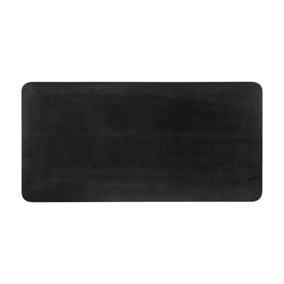 QUVIO Eettafel Sofia - Rechthoekig - FSC® - 220x110 cm - Zwart