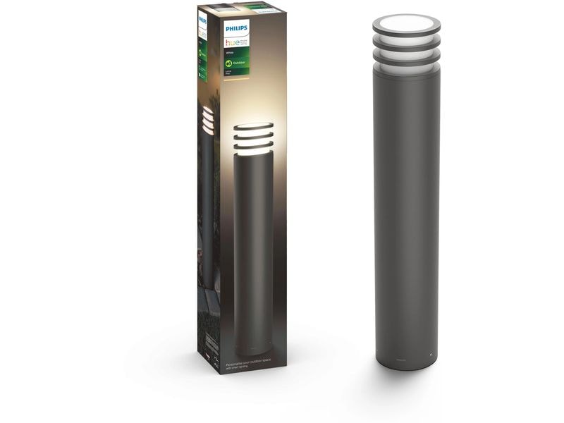Philips Hue White Outdoor Lucca Wegeleuchte Anthrazit Hue Outdoor Sockelleuchte Impress mit 16 Mio. Farben
