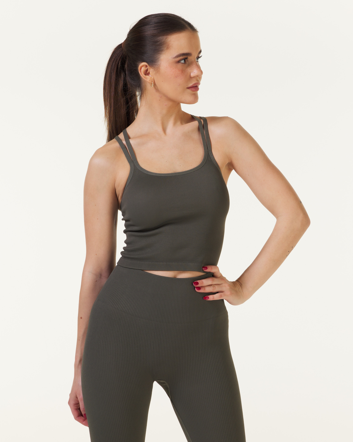 Bumpro Perfect Rib Croptop Military Green
