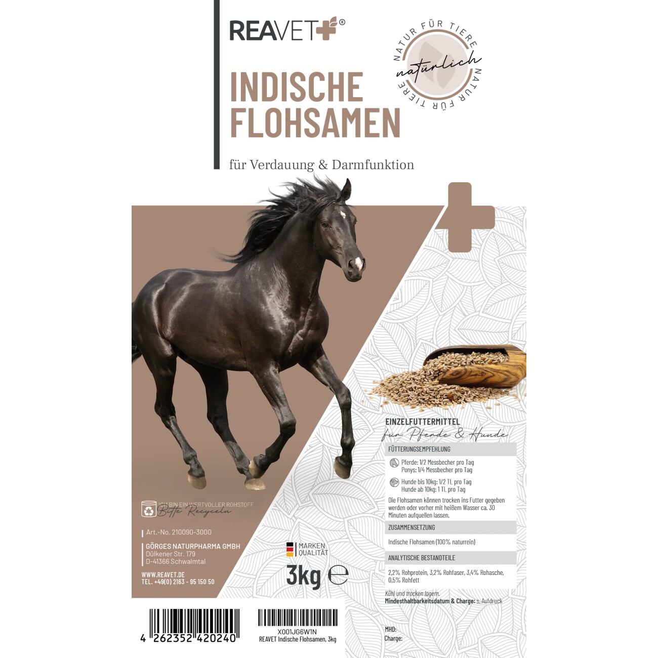 REAVET Indische Flohsamen 3kg