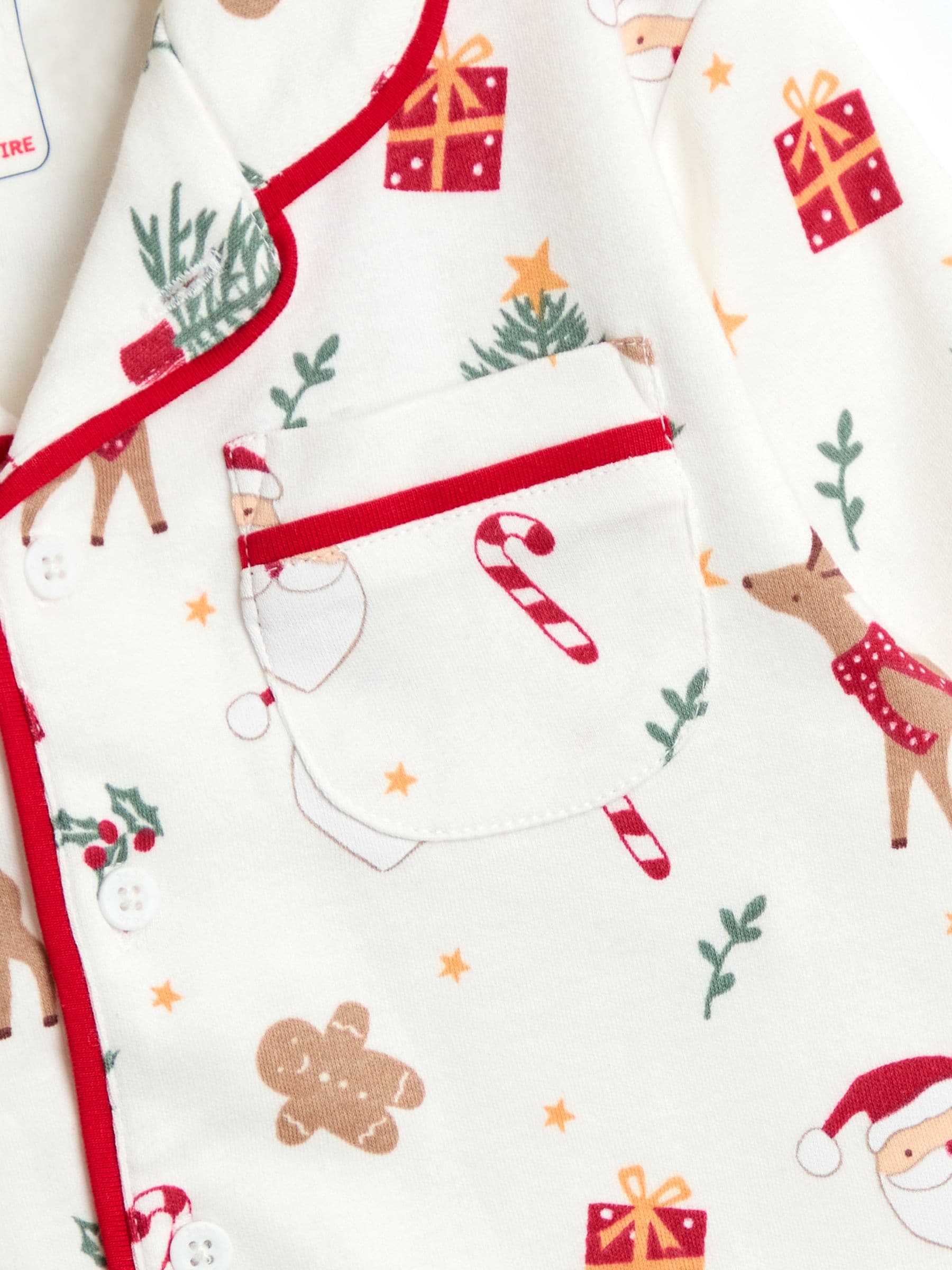 JoJo Maman Bébé - Jersey pyjama met kerstprint