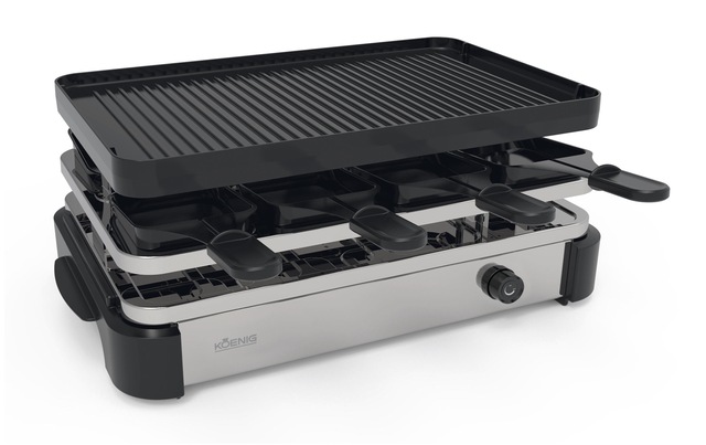 KOENIG Raclette »Pro 8 Personen« 8 Stk. Raclettepfännchen 1.500 W
