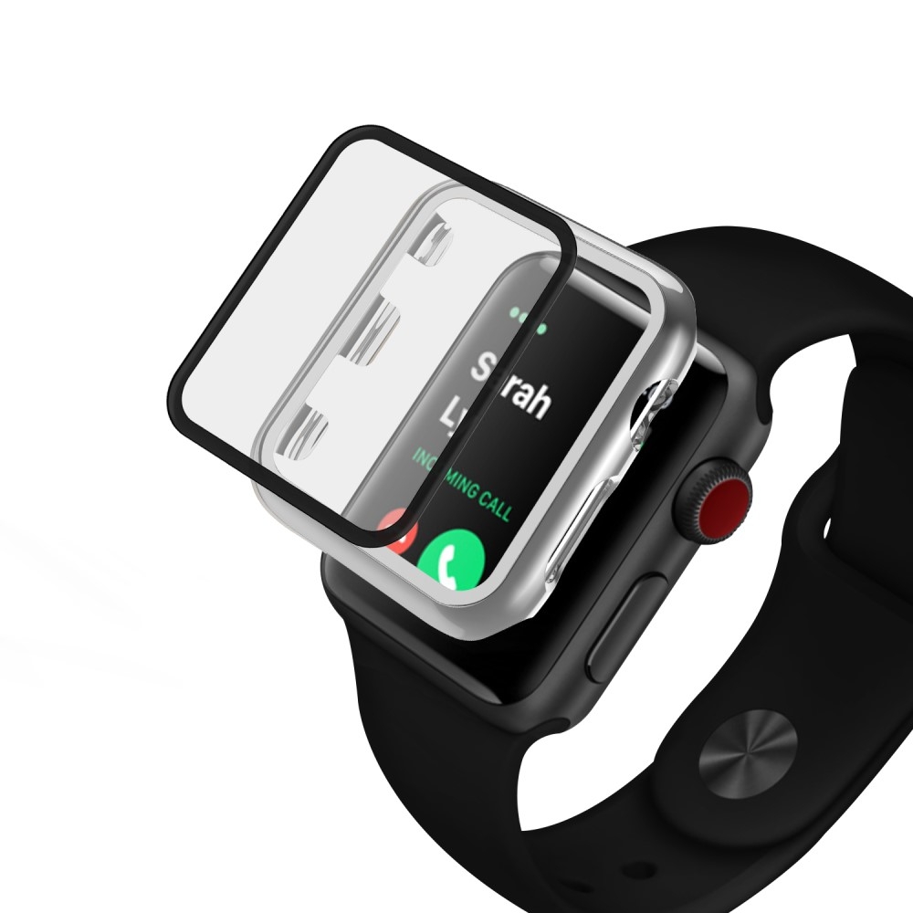 Apple Watch (44mm) Hardcase Bumper   Display Schutzfolie - Silber