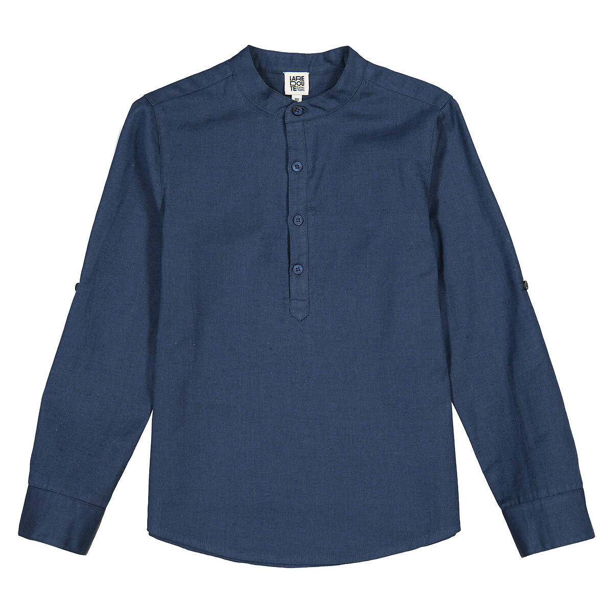 COLEÇÃO LA REDOUTE<br>Camisa com gola atum em algodão e linho