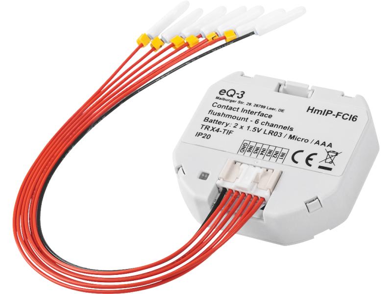Homematic IP Smart Home Kontakt-Schnittstelle - 6-fach Tasterschnittstelle, Schalterschnitttelle, Kontaktschnittstelle, Interface – HmIP-FCI6