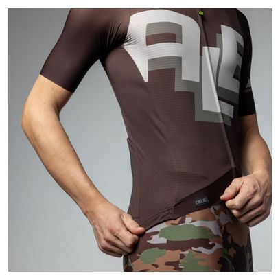 Maillot Manches Courtes Alé Sauvage Marron