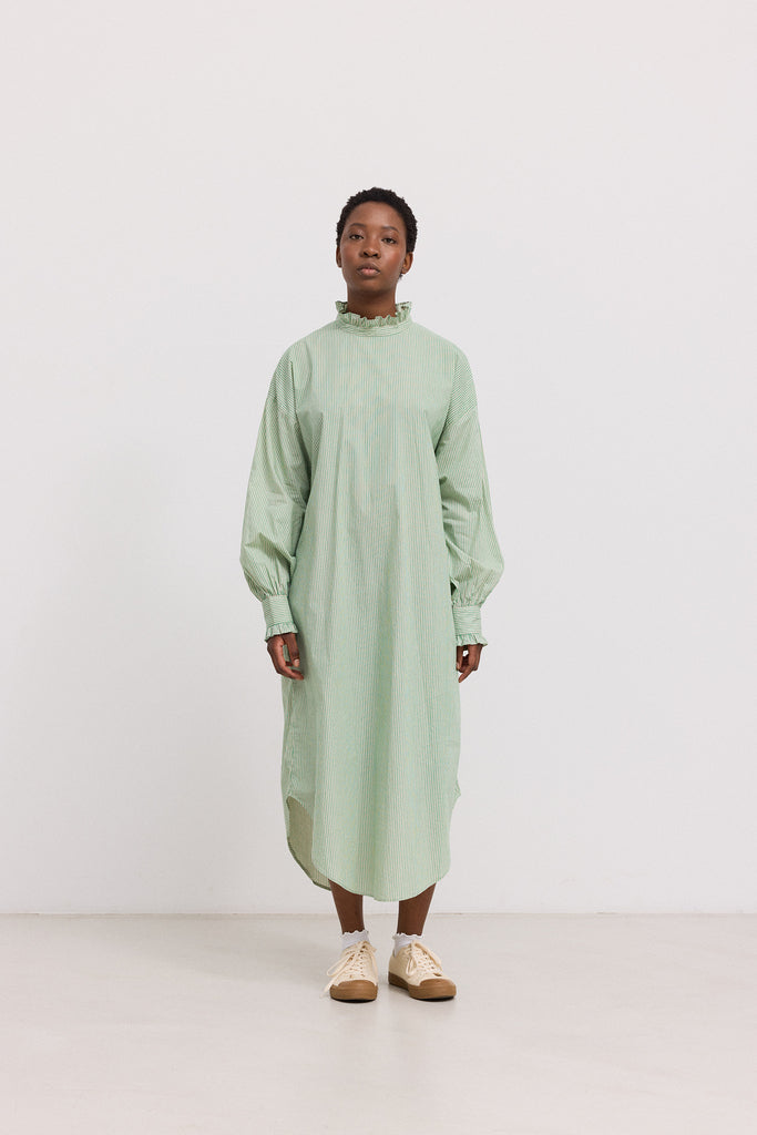 Dyrelle W, Kjole  - Mint Leaf Stripes