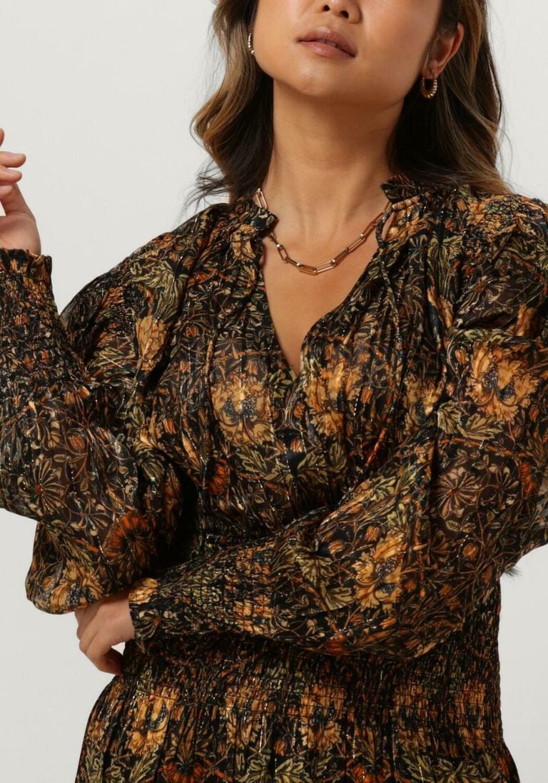 IBANA zwarte ibana mini jurk deela - print